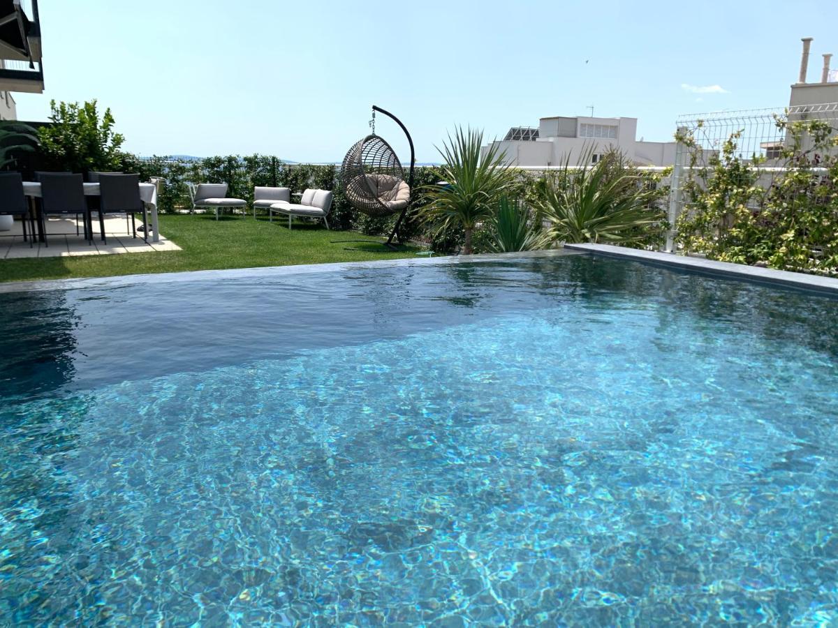 New Luxury Apartment With Private Heated Pool And Amazing Terrace With Seaview Спліт Екстер'єр фото